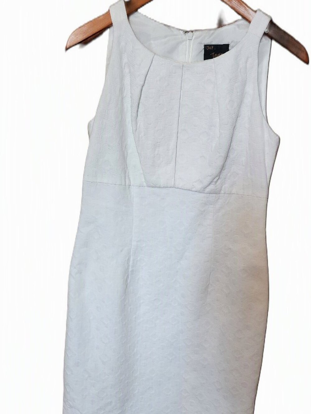 Just Taylor Dress White Cotton Sleeveless Cottagecore Preppy, Size 4